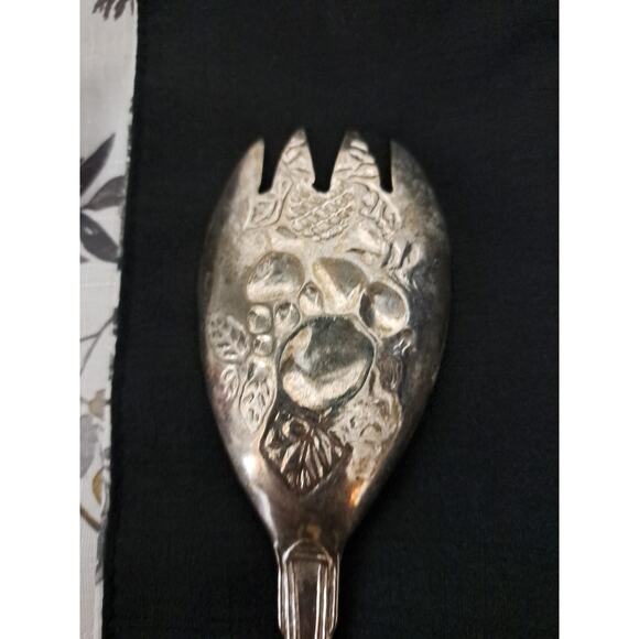 Vintage! Rogers & Hamilton Silver Co. Silver-Plated Salad Serving Fork Fruit - Picture 5 of 7